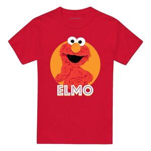 Sesame Street Unisex Adult Elmo Scribble T-Shirt / Red